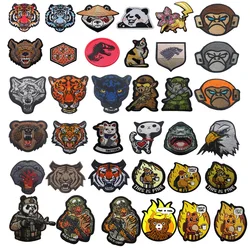 New Badge Tiger Tactical Animal Series Rhino and Monkey Armband This is Fine Dog Cat Outdoor Backpack Magic Patches for Clothing