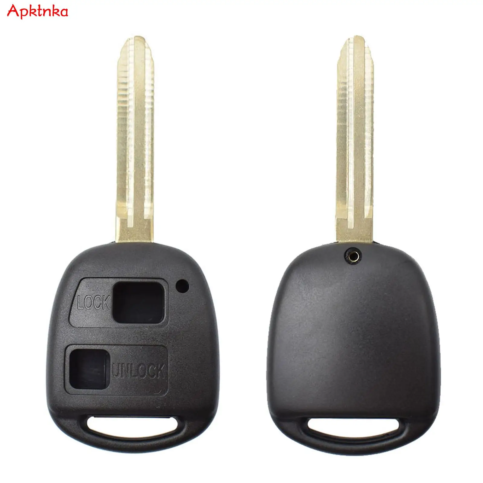 Carcasa de llave remota de coche, cubierta de hoja sin cortar, 2 botones, para Toyota RAV4, Yaris, Prado, Corolla, Land Cruiser, Previa, Echo Switch