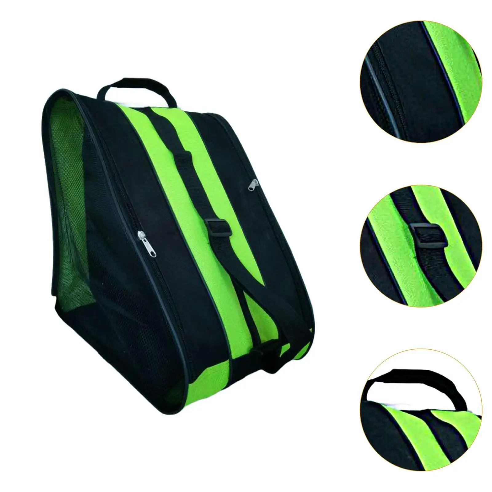 

Multi Layer Roller Skate Bag Oxford Cloth Breathable Shoe Compartment for Skates and Helmet Travel Storage