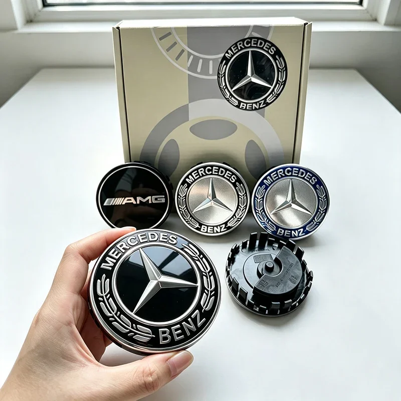 Floating Rotating Wheel Hub Center Caps for Mercedes Benz W204 W205 W212 W213 W176 C E A B Class AMG Auto Rim Hubcap Accessories