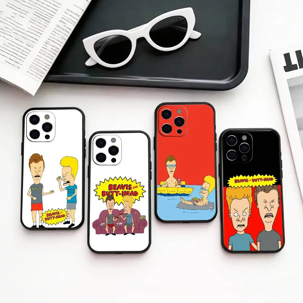

Cartoon B-Beavis and B-Butt-head Phone Case Silicone Soft For IPhone 17 16 15 14 13 12 11 X XR Plus Pro Max Plus
