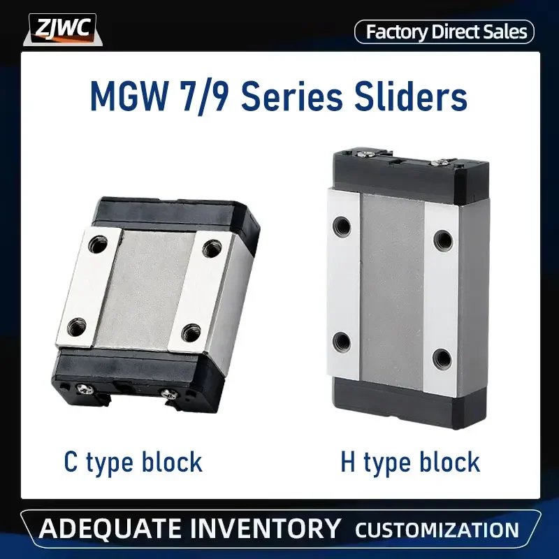 MGW7C MGW7H MGW9C MGW9H Linear Slide Block, Mini Linear Motion Bearing For MGN7 MGN9 Linear Guide Rail