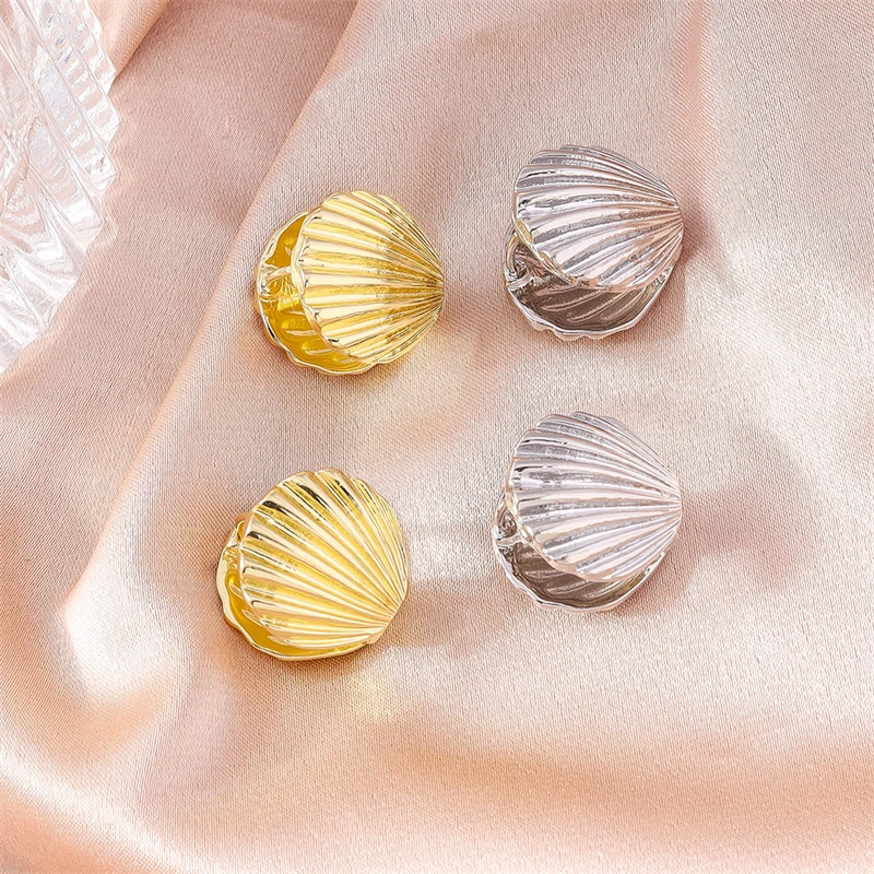 Moda ouro prata cor metal concha brincos para mulheres meninas festa festival jóias presentes