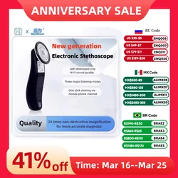Digital Stethoscope Medical Bluetooth Electronic Stethoscope For Doctors Nurse 40 Times Magnification App Recordable Health Care