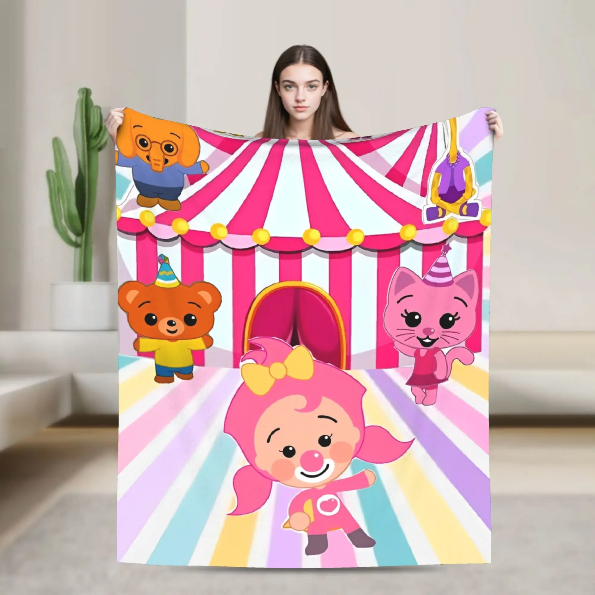 Cartoon P-Plims Joker  Fuzzy Blanket  Fashion Throw Blanket for  Sofa Bedding Lounge 200x150cm Quilt,