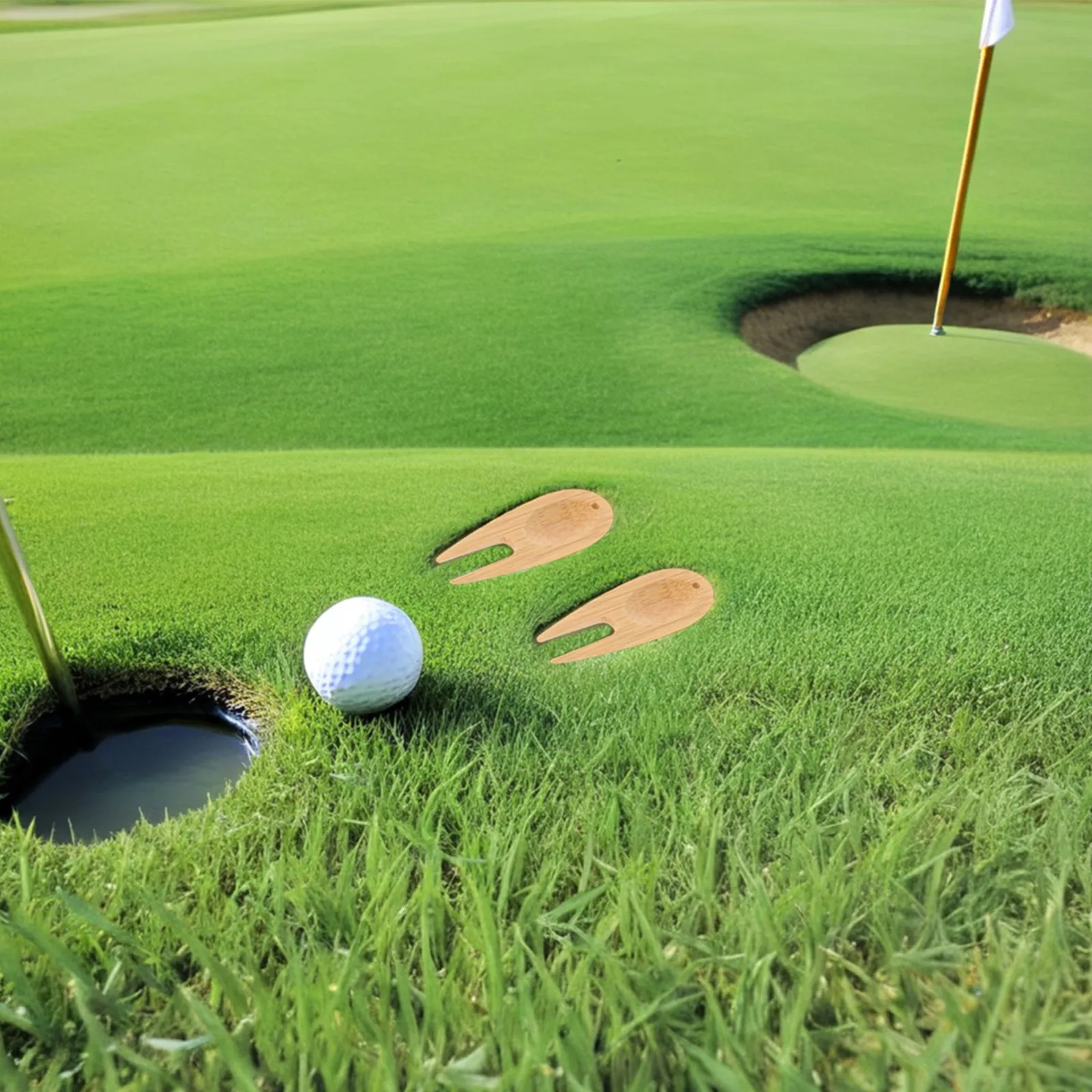 

Набор из 25 бамбуковых вилок для гольфа, портативный инструмент для ремонта газона, корректор следов мяча, аксессуары для гольфа, вилка для восстановления газона