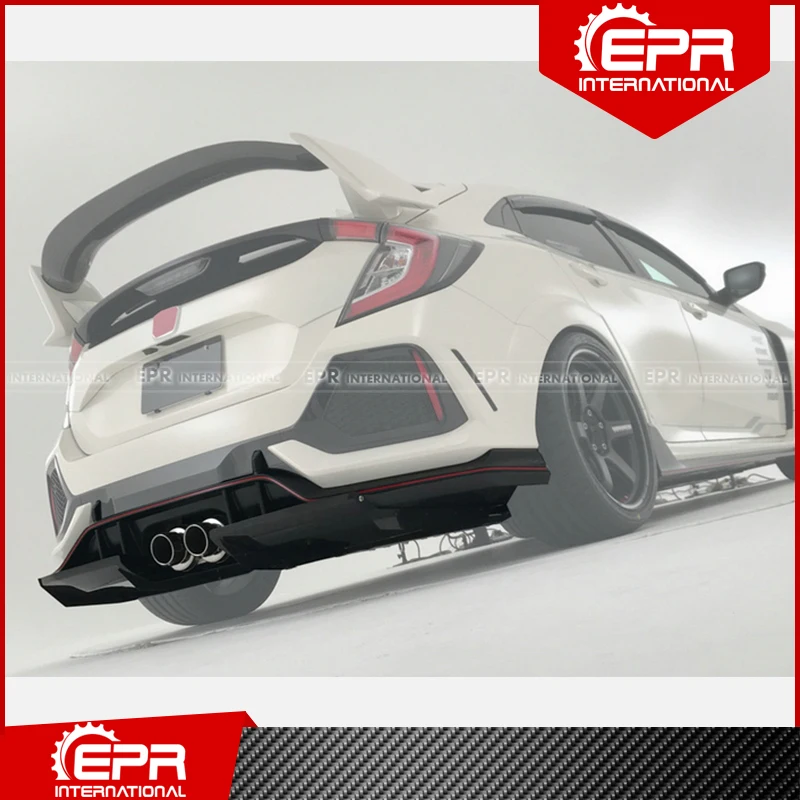 

For Civic Type R FK8 2017+ VRSAR1 Style Glass Fiber Rear Diffuser Splitter Kit Body Kit Tuning Racing Prat For FK8 FRP Diffuser