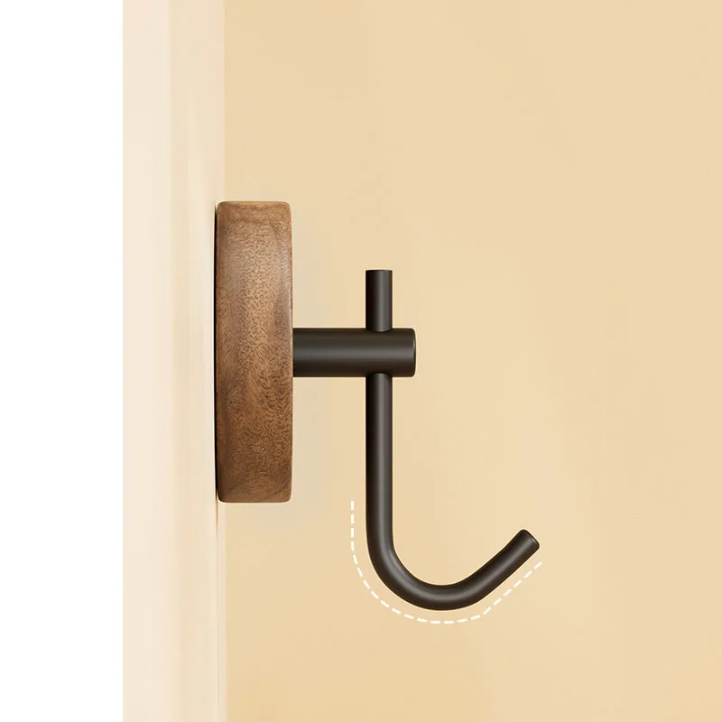 Towel Hooks Wall Mounted Adhesive Bathroom Coat Hooks for Hanging Robes Clothes Hanger Hook Bedroom Kitchen Wood Beech Wall Hook