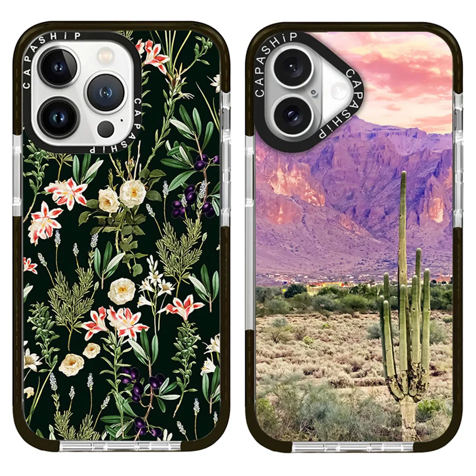 Alpine Landscape Colorful Flowers Case For iPhone 16 15 14 13 12 11 Pro X XS XR Max 7 8 Plus SE Soft TPU Shockproof Back Cover