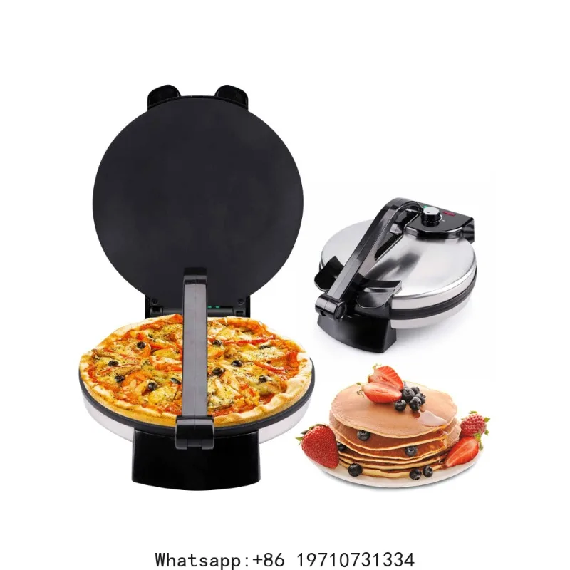 Electric Tortilla Maker Stainless Steel Non-Stick Roti Maker Machine 1800W Double Sided Heating Tortilla Press