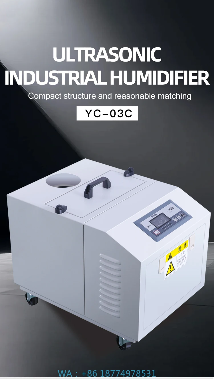 Mist Maker Equipment Restaurant Farm Mushroom Growing 3L MaxElectric Ultrasonic Industrial Humidifier 12kg/hour Capacity New