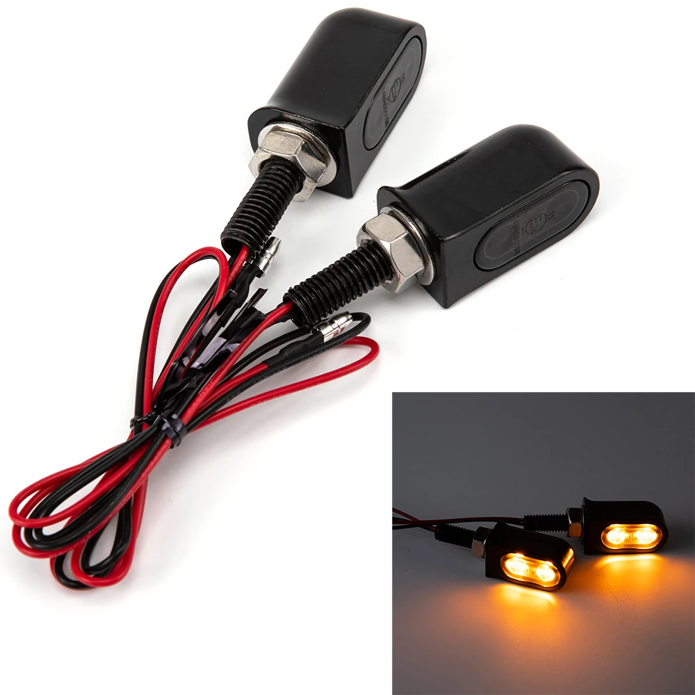 

Mini 8mm Motorcycle LED Turn Signal Light Rear Light Indicators Clignotant Moto Lamp for Kawasaki Yamaha Suzuki Honda