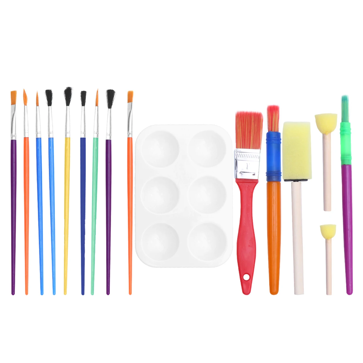 

16 Pcs Preschool Painting Graffiti Brush Set Kids Early DIY Learning Mix Wooden Kit