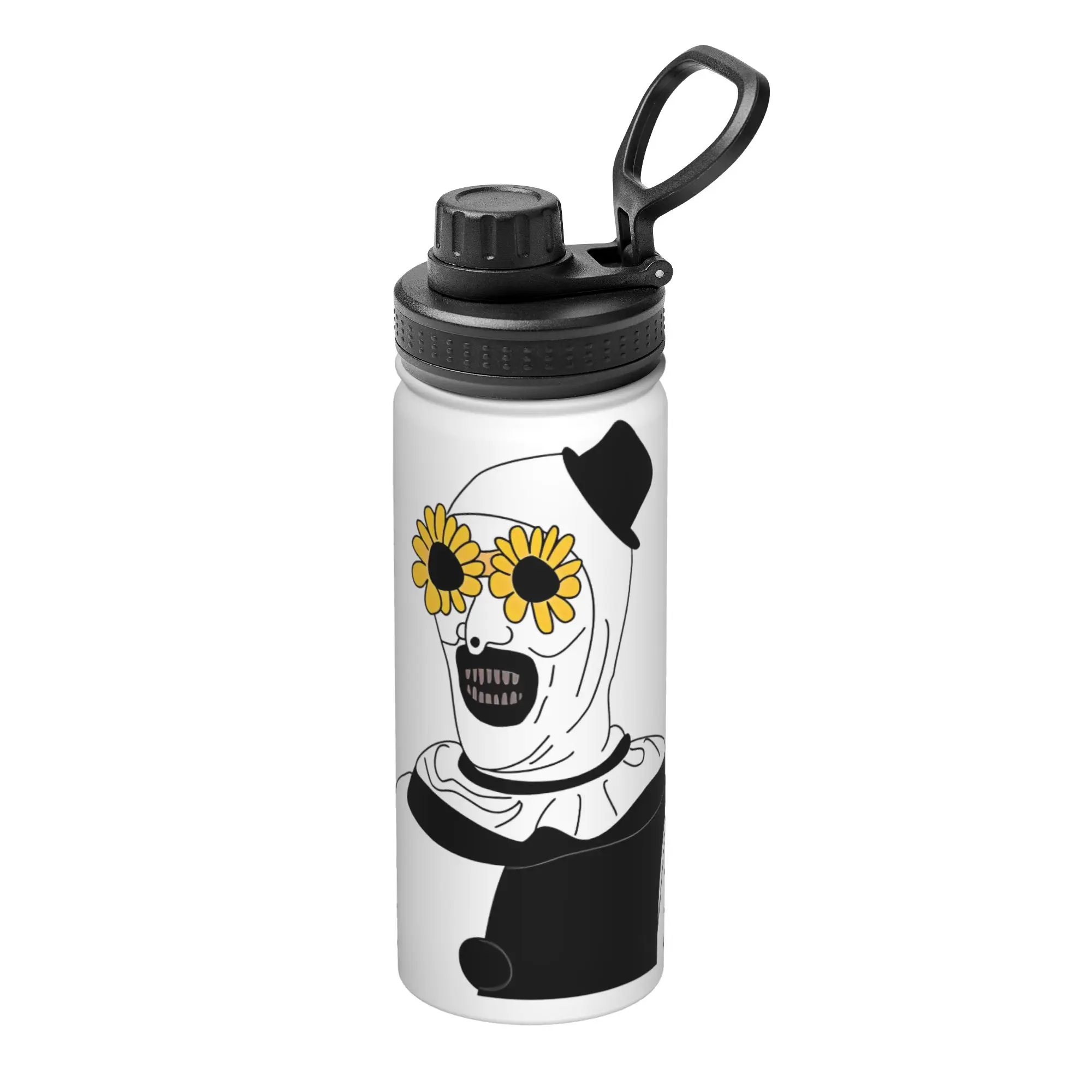 Art the Clown Terrifiers 18OZ Sports Insulated Kettle  Thermal Cup Stainless Steel Office Home Mugs Water Bottle