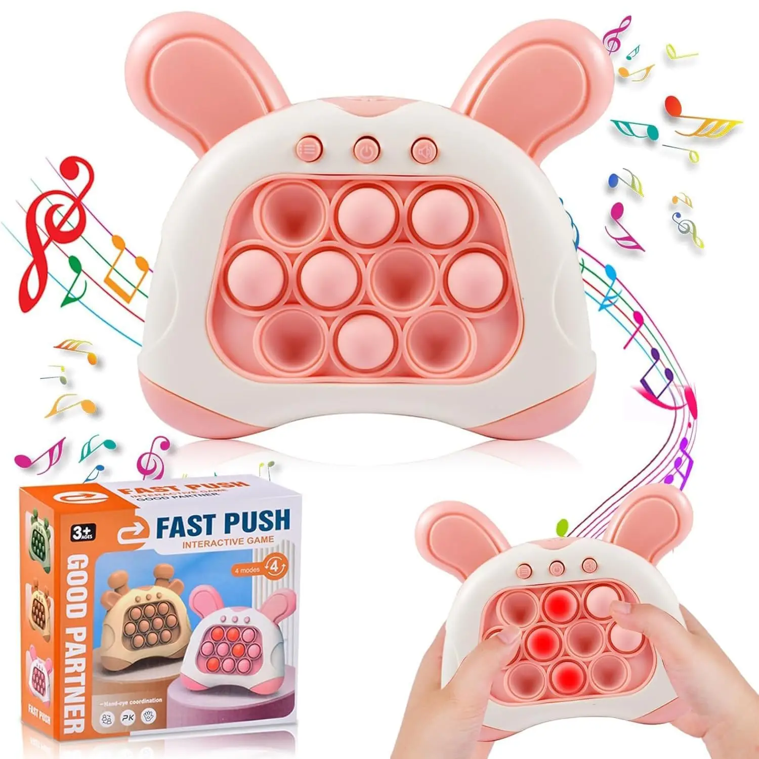 Hot Pop Quick Push Bubbles Game Console Series Toys Funny Whac-A-Mole Toys for Kids Boys and Girls Adult Fidget Anti Stress Toys