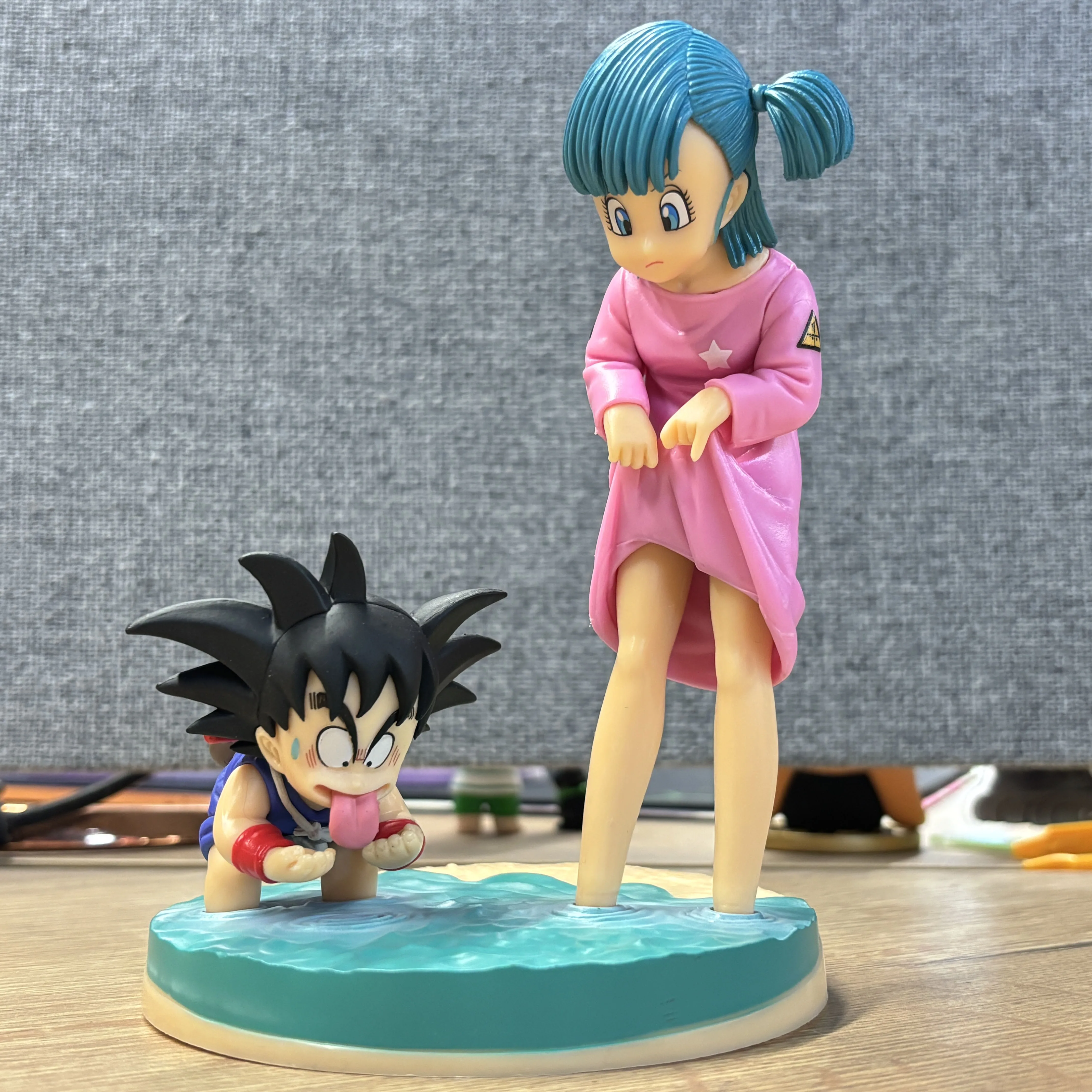 Dragon Ball Z อะนิเมะ Gk Son Goku และ Bulma ตัวเลขมังกรประวัติศาสตร์ Revible Moment Figurine Pvc รูปปั้นโต๊ะตกแต่งของเล่นของขวัญ