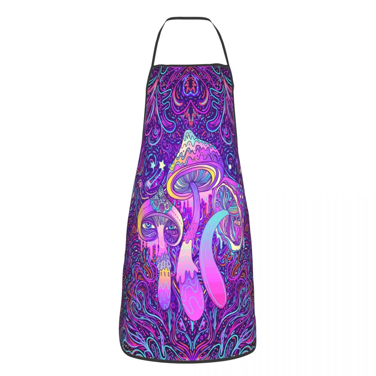 

Фартук-нагрудник унисекс с психоделическими волшебными грибами на заказ для взрослых, женщин и мужчин, стол для шеф-повара, кухня для кухни, приготовления пищи, выпечки