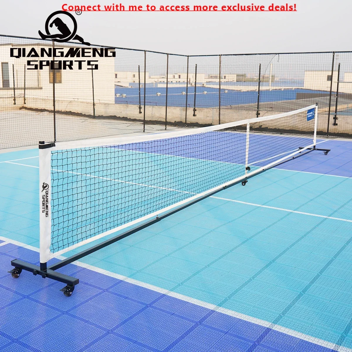 

Lightweight Portable Freestanding Steel / Aluminum Pickleball Posts & Net System For Indoor And Outdoor Use.