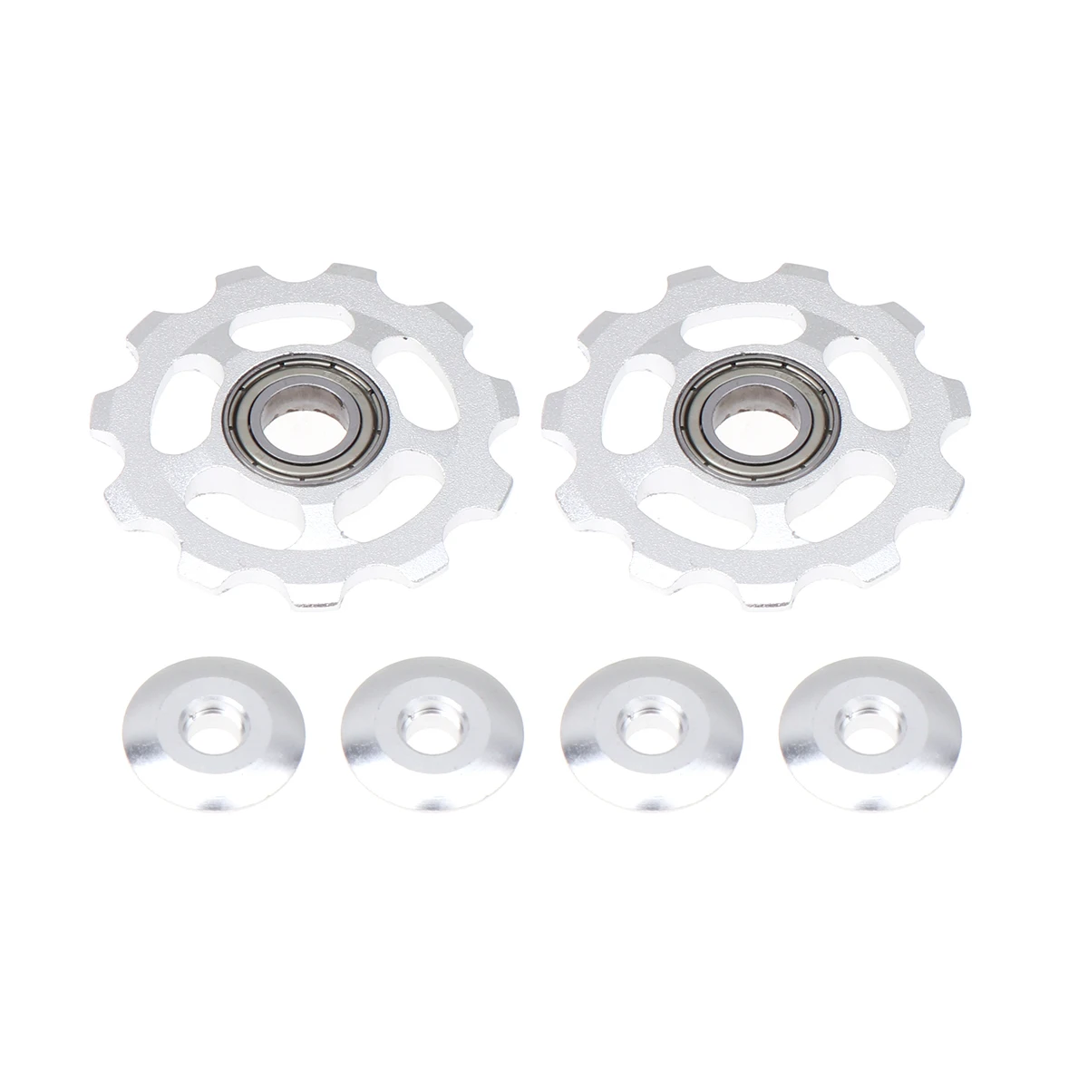 

2 Pcs Rear Guide Wheel Easy to Install Bike Pulley Derailleur for Strong Construction Mountain 11t Operation