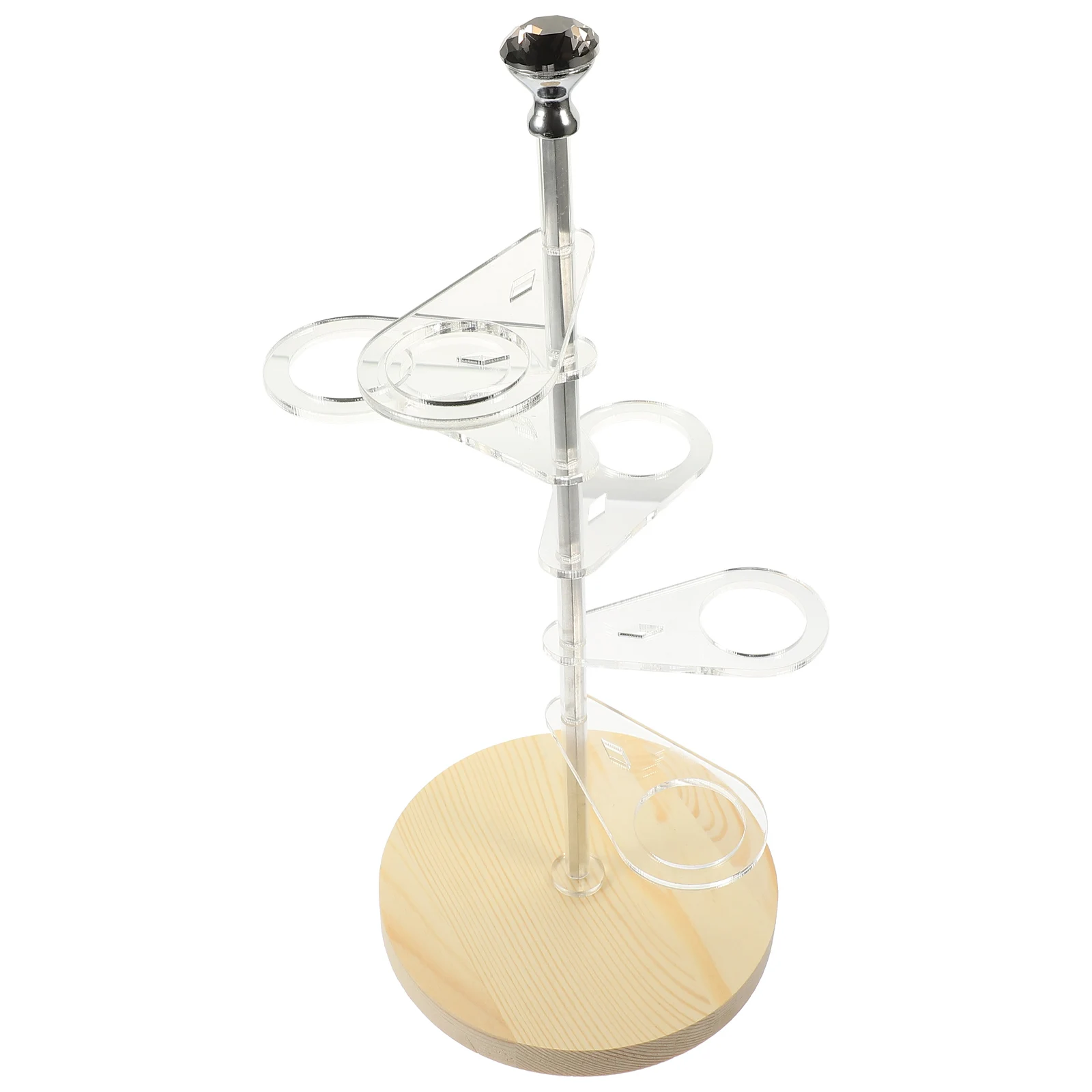 

Ice Cream Holder Acrylic Display Stand 8 Holes Stable Base Dessert Rack Cone Holders Home Use