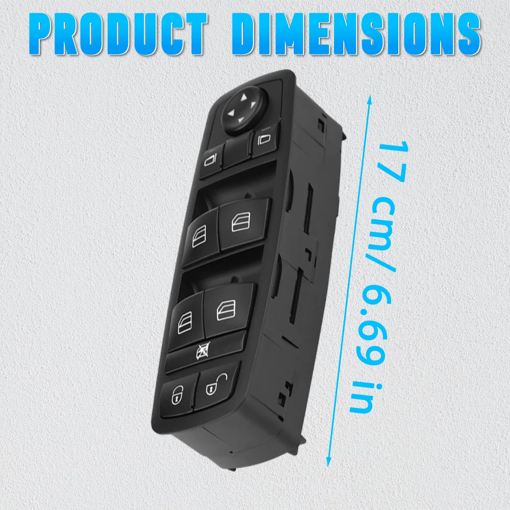 A1698206610 Front Left Power Master Window Control Switch Button For Mercedes-Benz A-Class W169 2004-2012 W245 2005-2011