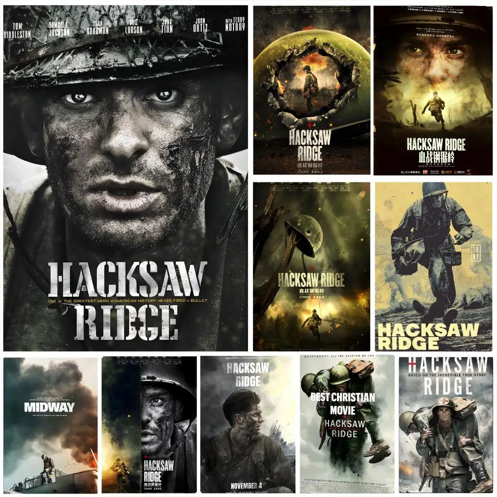 Movie Hacksaw Ridge Poster Wall art print art suitable for living room bedroom bar parlor home decoration gift