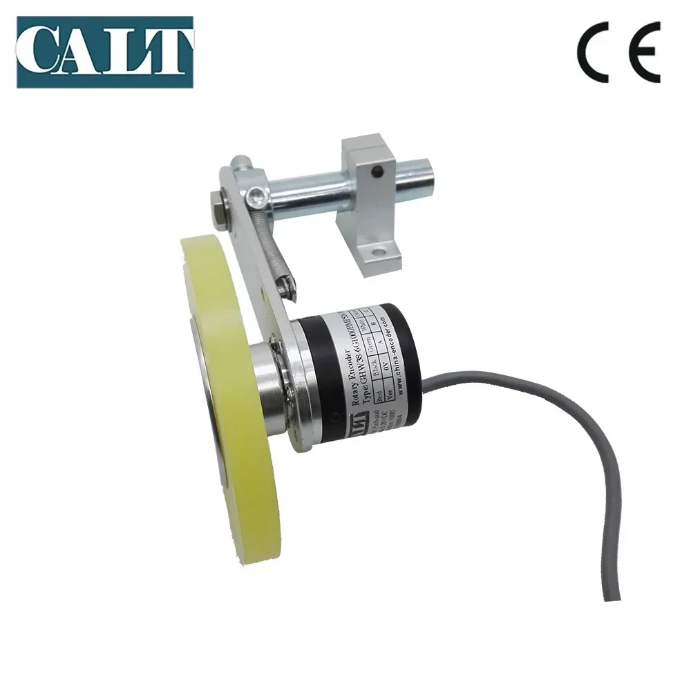 In stock CALT economical A B phase industrial fabric paper length distance inspection encoder sensor Polyurethane wheel indicato