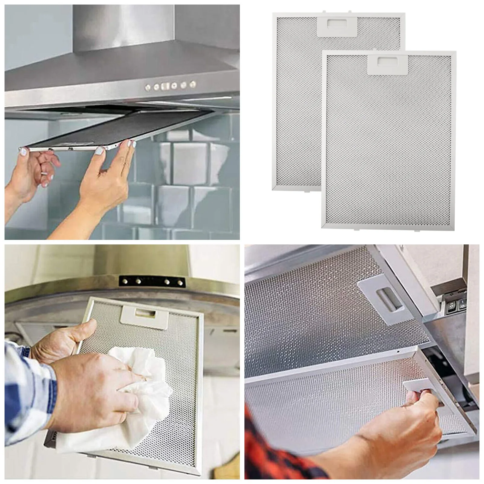 للاستخدام في المطبخ، فلتر غطاء محرك السيارة من سبائك الألومنيوم، فلتر الشحوم، أداء الذروة، بديل منتظم لتهوية المطبخ