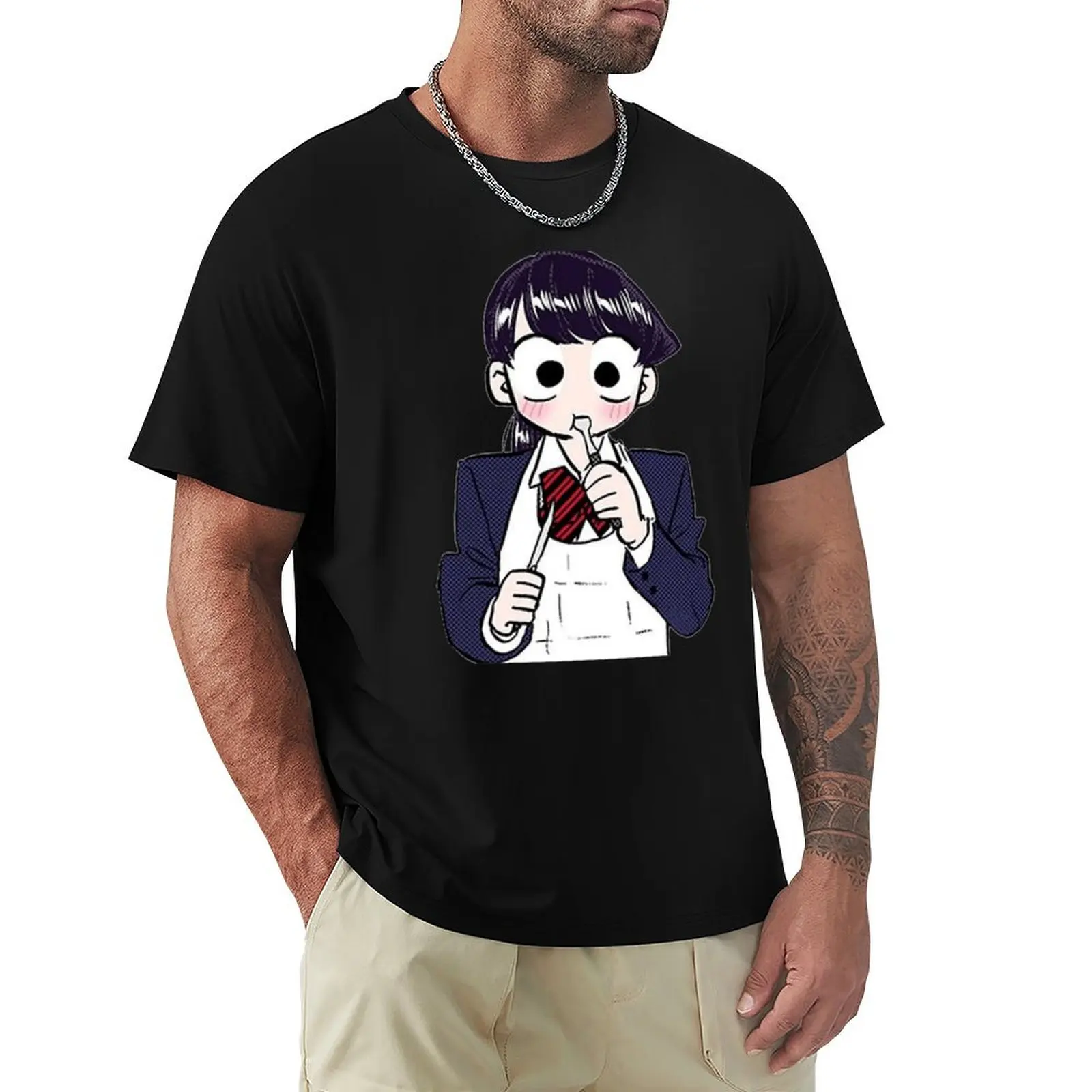 

Komi San Manga T-Shirt funnys oversized graphic tee heavyweights mens graphic t-shirts