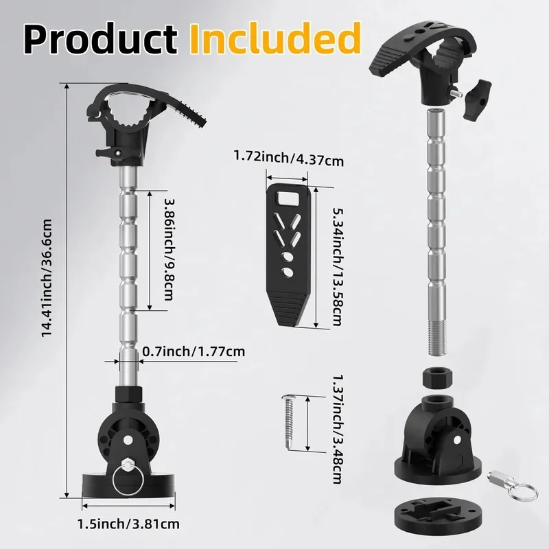 Adjustable Marine Mount Anti-Wobble Support System Trolling Motor Stabilizer Bracket for Minn Kota Boat Terrova Ulterra Riptide