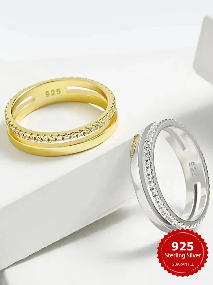 

925 Sterling Silver Classic Gorgeous Sparkling Zircon Ring For Women Engagement Wedding Luxury Fashion High Quality Fine Jewelry