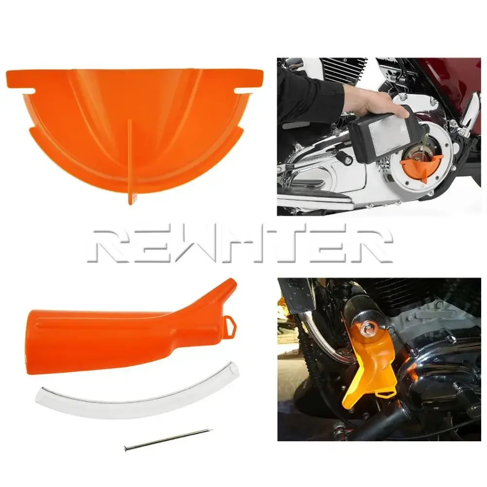 Motorrad Primäre Fall Öl Füll Trichter Öl Filter Abdeckung Trichter Set Für Harley Touring Dyna Sportster XL883 Softail Fat Boy FLHT