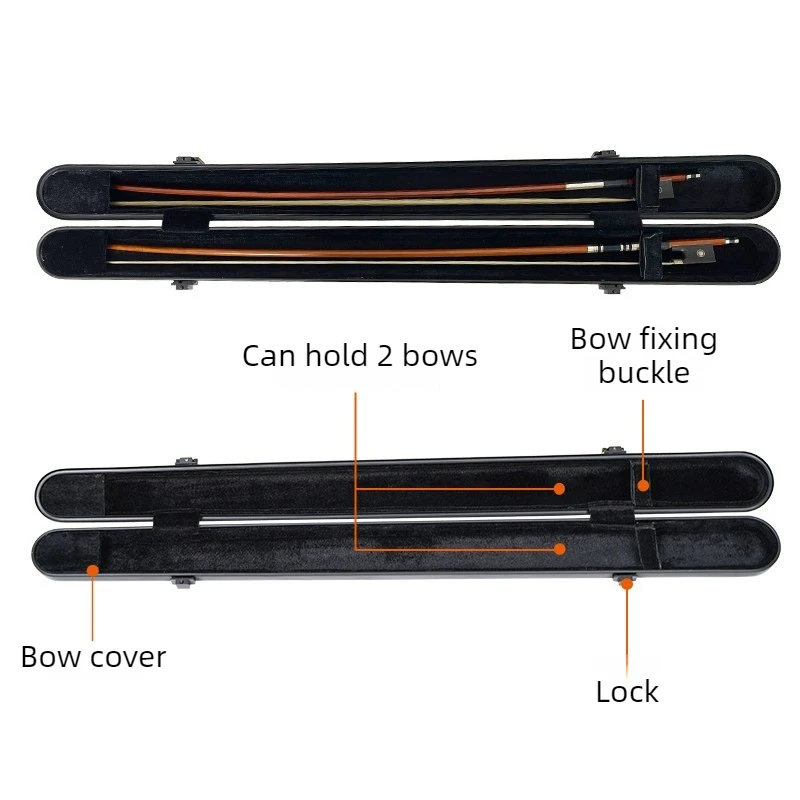 Portable Violin Bow Case Carbon Fiber Cello Bow Storage Box Lightweight Waterproof Viola Bows Box Musical Instrument Accessories