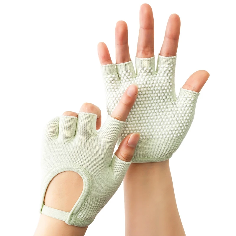 

Anti-Slip Half Finger Yoga Pilates Gloves Breathable Lightweight Workout Gloves for Women Aerial Yoga Fitness Cycling Multicolor