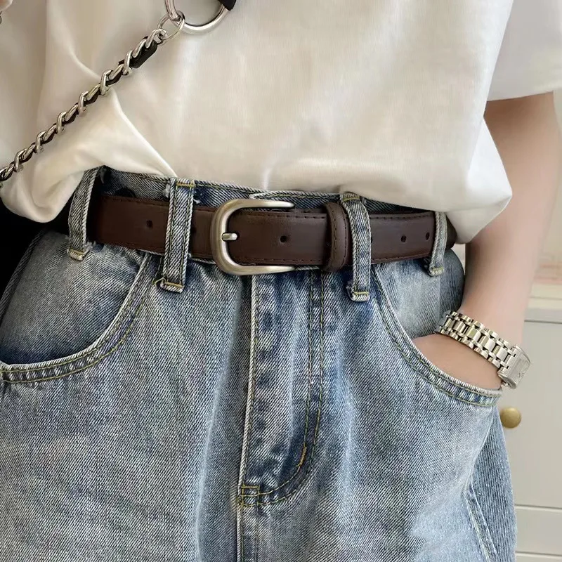 

Niche Design Texture Super Good Belt Retro Everything Simple Jeans Dedicated Women's Belt Decoration Durable Belt