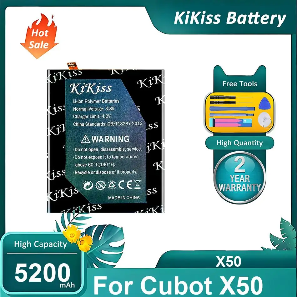 

Перезаряжаемая батарея для мобильного телефона Cubot X50, X50, 5200 мАч