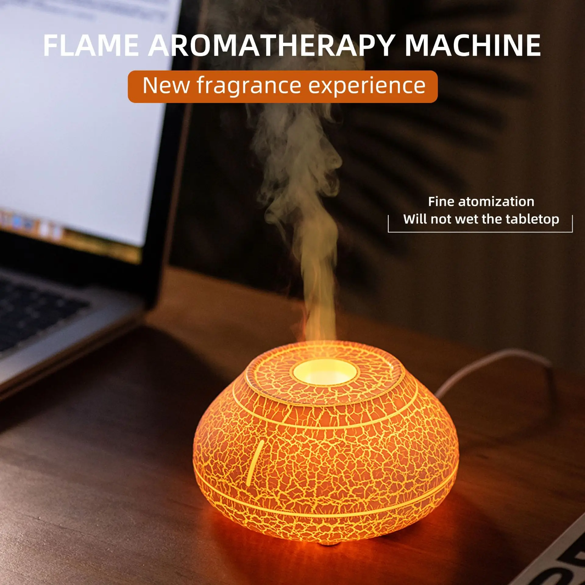 Colorful Simulation Flame Aromatherapy Machine Desktop Creative Air Humidifier Home Fragrance Expander Fragrance Machine