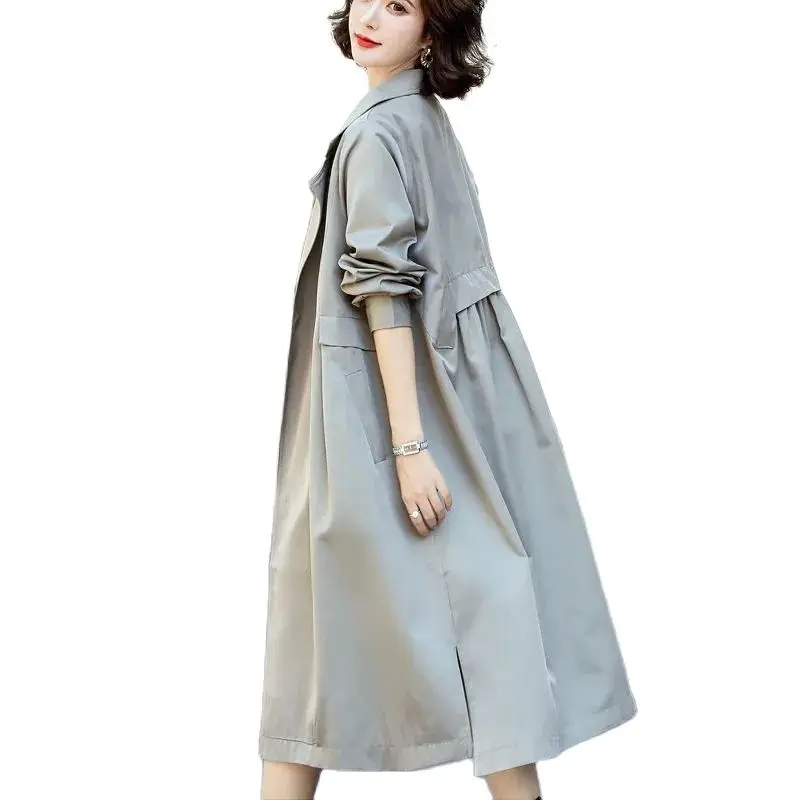 

2024 Spring and Autumn New High-End Atmospheric Fashion Trench Coat Female Long British Temperament Coat Female Tide M1069