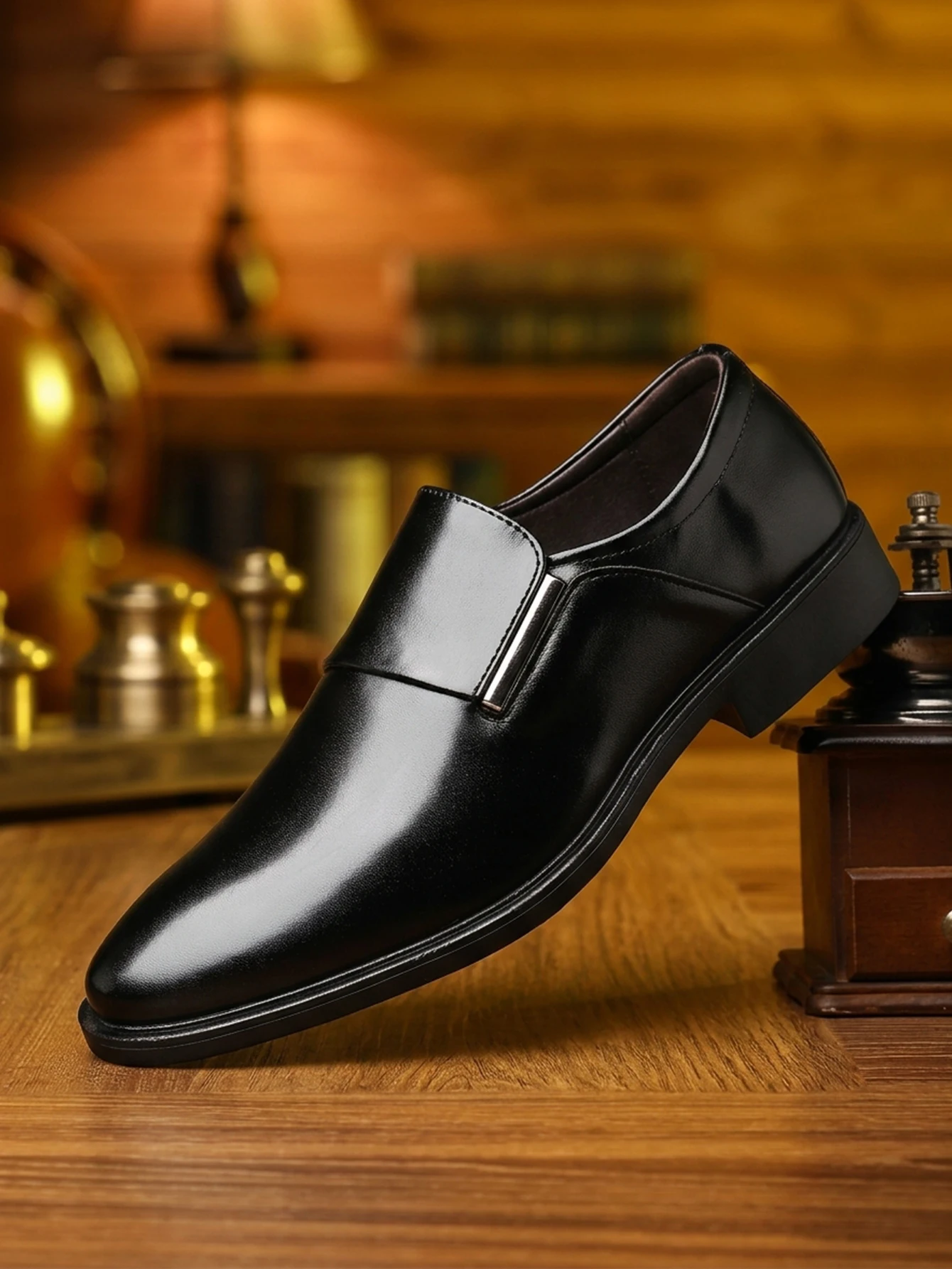 

Men's Casual Slip-On Shoes Business Style Leather Footwear Comfortable One-Touch Elegant Men's Footwear