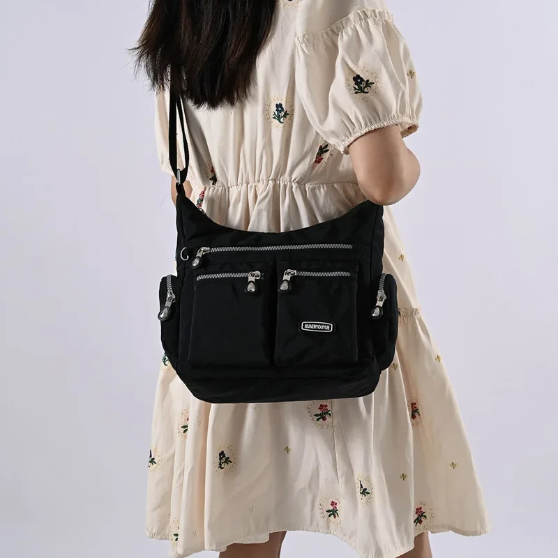 Women's Shoulder bag Nylon Female Travel Handbag Ladies Messenger Bag light CrossBody bags High-grade Wear-resistant fabric sac