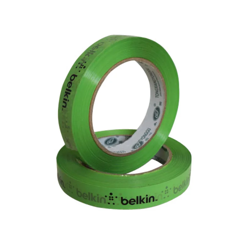 10 pieces（custom）Green BOPP Tap  High Quality Custom Logo Print White Black Adhesive Gum kraft paper packing Tape Bopp Carton Se