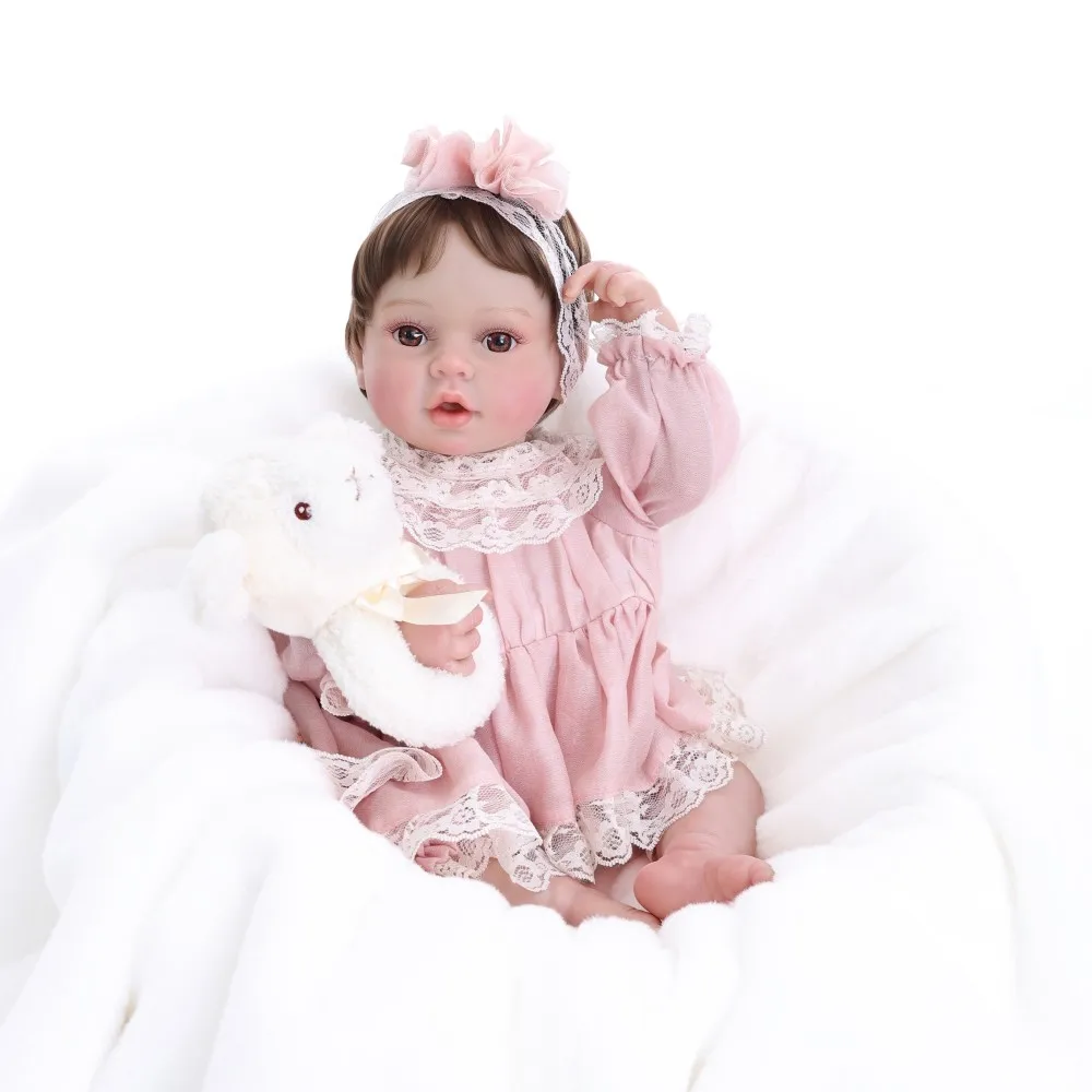 Cloveray 49 cm Full Body Vinile Realistico Reborn Baby Doll 20 pollici Originale Carino Vinile Soll Fatto A Mano High-end Dipinto Giocattolo Regalo Del Capretto