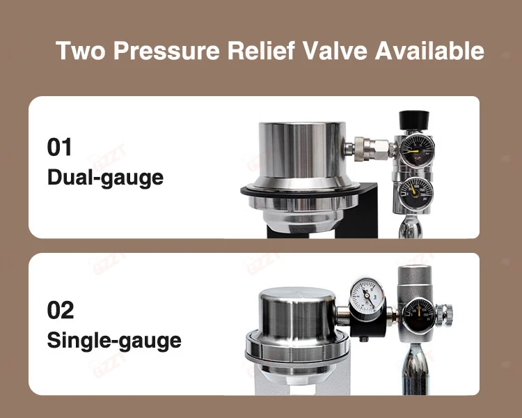 GZZT D001 58mm Manual Pneumatic Coffee Maker Portable Espresso Machine with 1-16 Bar Pressure Gauge for Travel Kits Non-Electric
