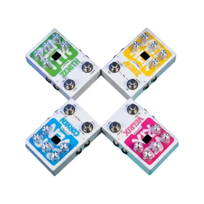 New Livtra Corven Stereo Delay Effect Pedal True Stereo I/O 9 Algorithms Tap Tempo Freeze Usb Recording Guitar Effects Pedal
