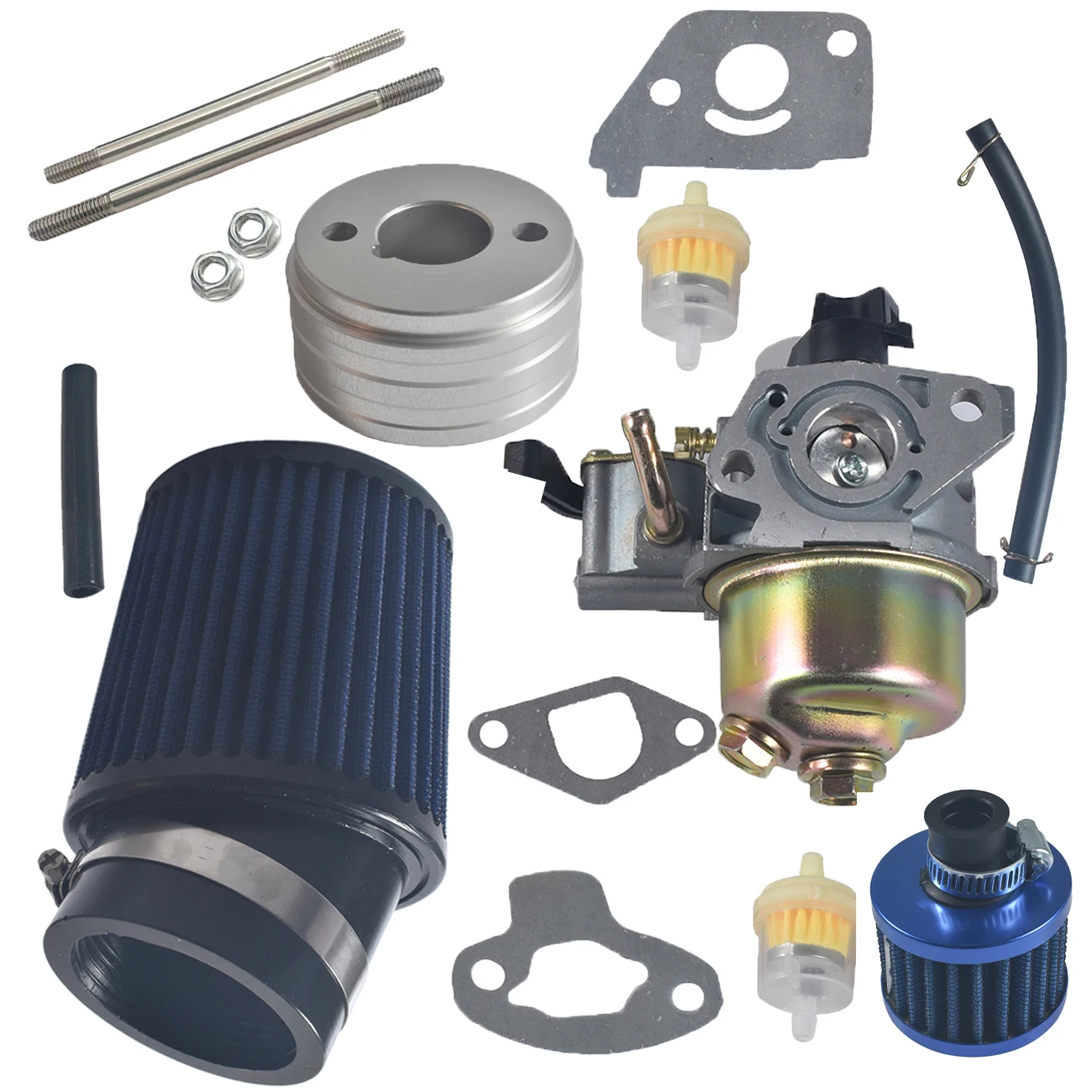 sthus Blue 97cc Carburetor Carb With Fuel Filter Air Filter Kit For Coleman RB100 105cc MBX10 Baja 97cc