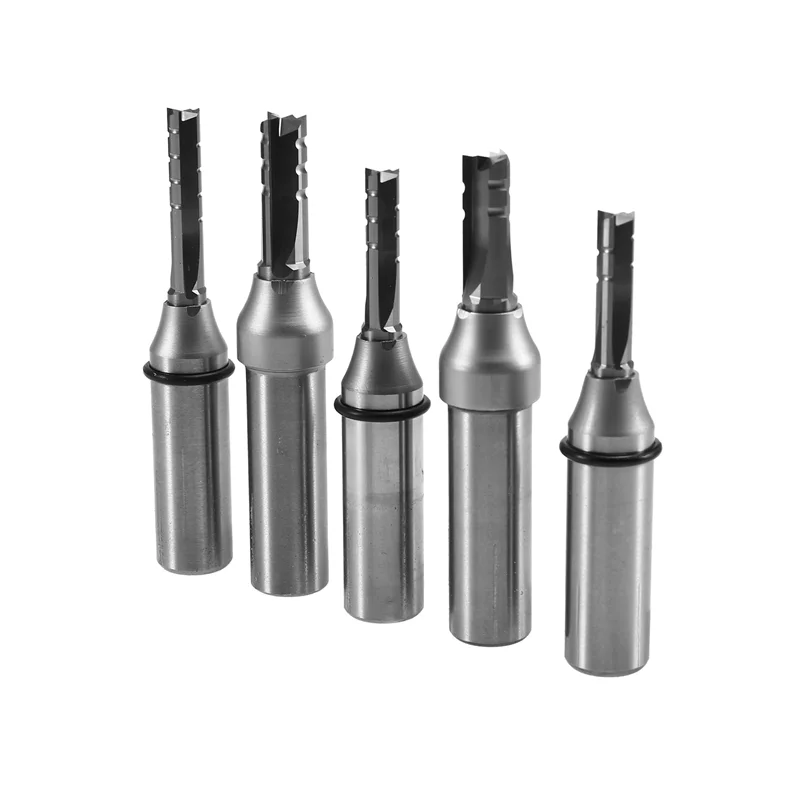 

RALCA-5PCS 1/2 Shank 3 Flutes With Teeth Cutting Straight Router Bit TCT Cutters Woodworking CNC Milling Cutter For Wood