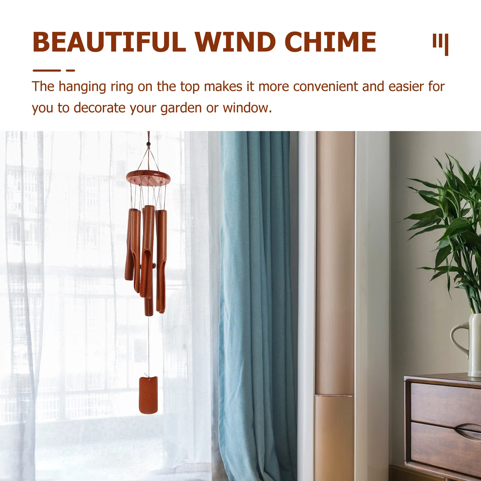

Bamboo Wind Chime For Outside Large Deep Tone Hanging Outdoor Decoration Garden Porch Patio Windchimes Bamboo Crafts Home