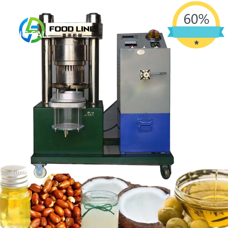 45kg/h Commercial Sesame Walnut Avocado Olive Oil Cocoa Butter Hydraulic Oil Press Machine with Micro-computer Controller