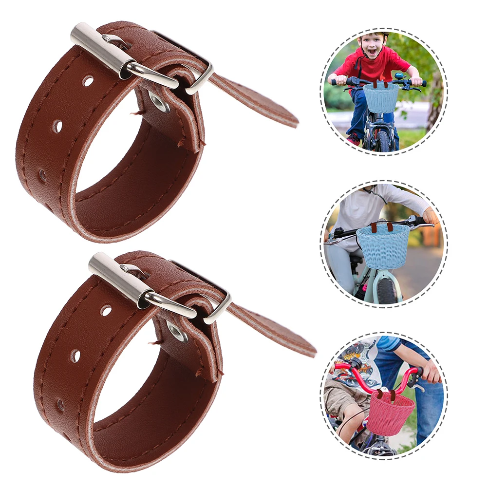 

4pcs Bike Basket Straps Faux Kids Accessories Sturdy Material Easy Install Cycling Decor Adult Tricycle