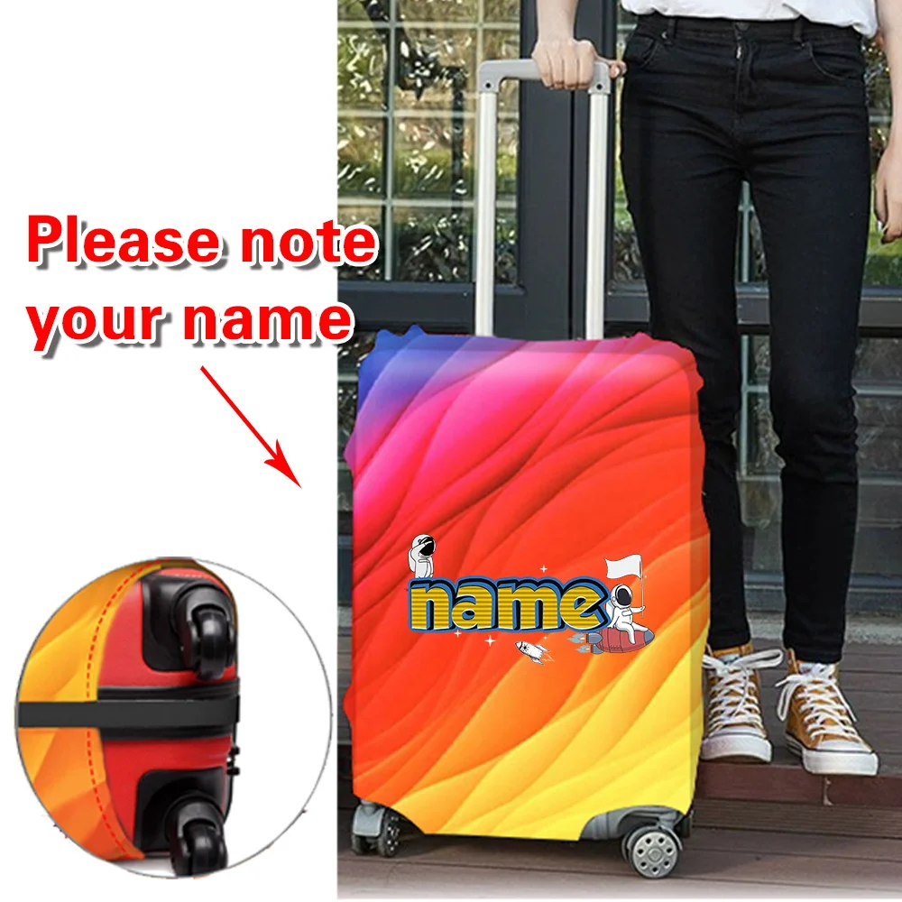 Customized Name Luggage Cover Elastic Your Design Baggage Dust Case Cover Suit for 18-32 Inch Travel Suitcase Protective Covers
